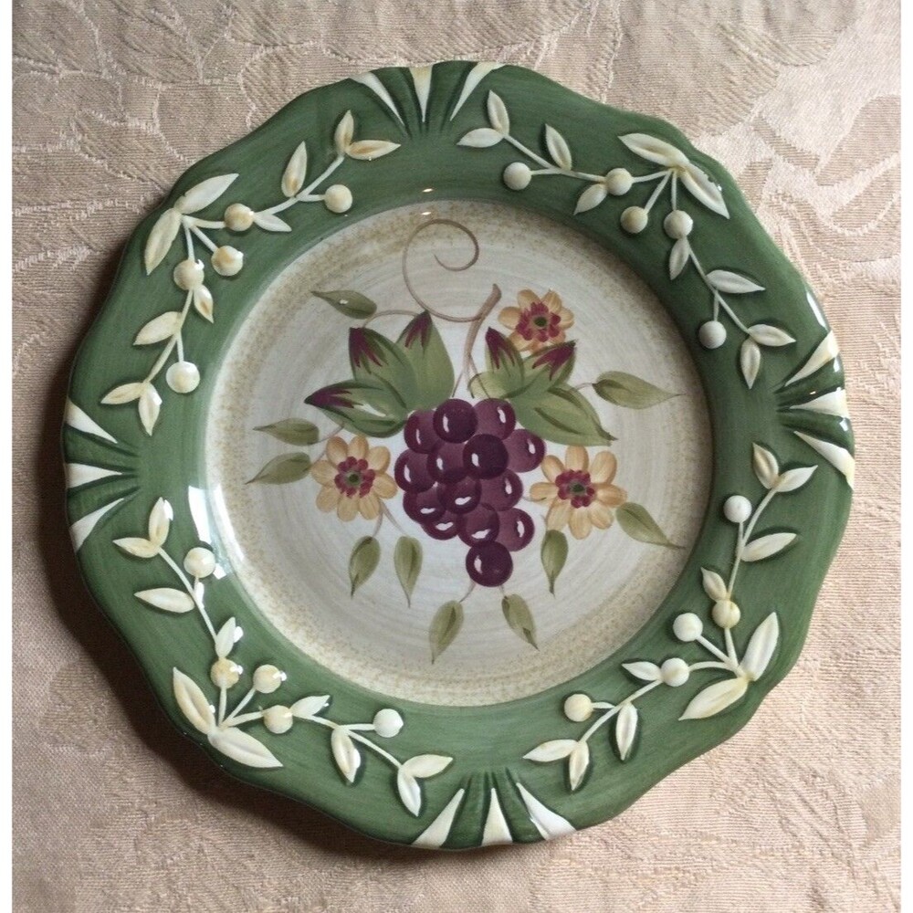 La Toscana Pamela Gladding Certified International Decorative 8.5"  Plate